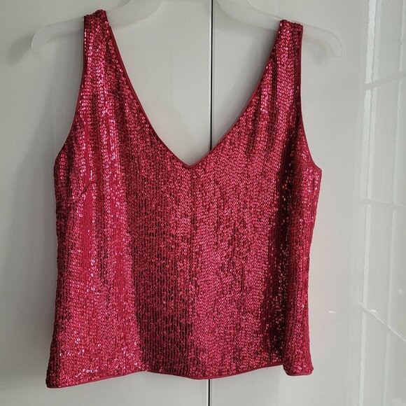 Banana Republic Pink Silk and Sequin Cami Size XS - Picture 1 of 5